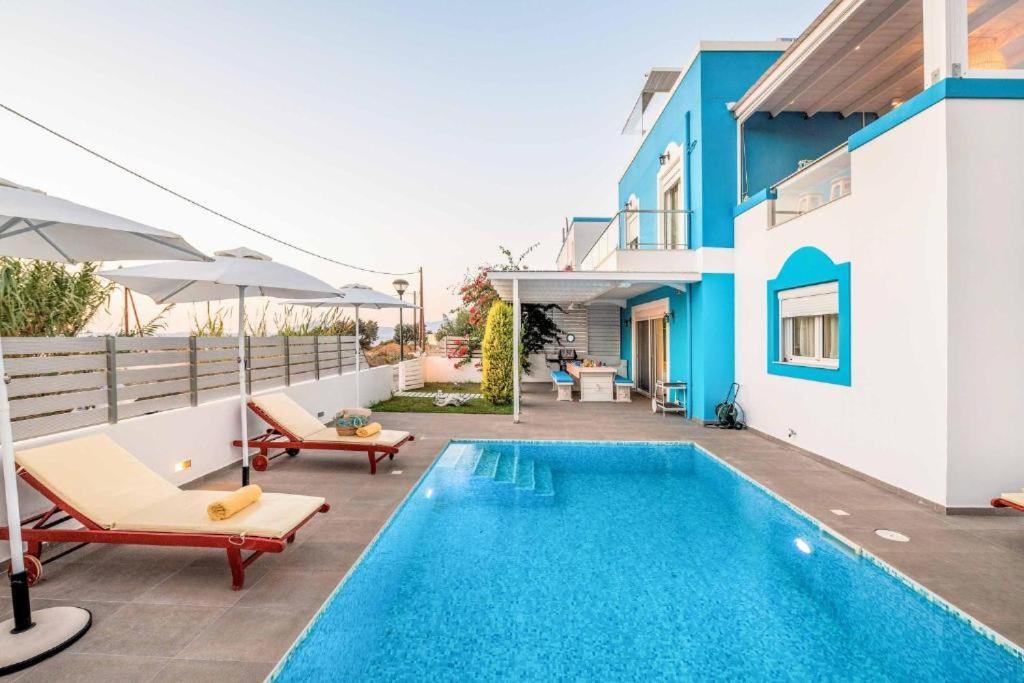 Seabreeze Villa - With Jacuzzi & Heated Pool Mastichari  Exterior foto